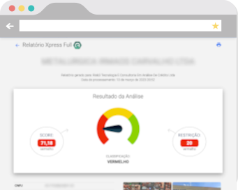 Tela do relatório